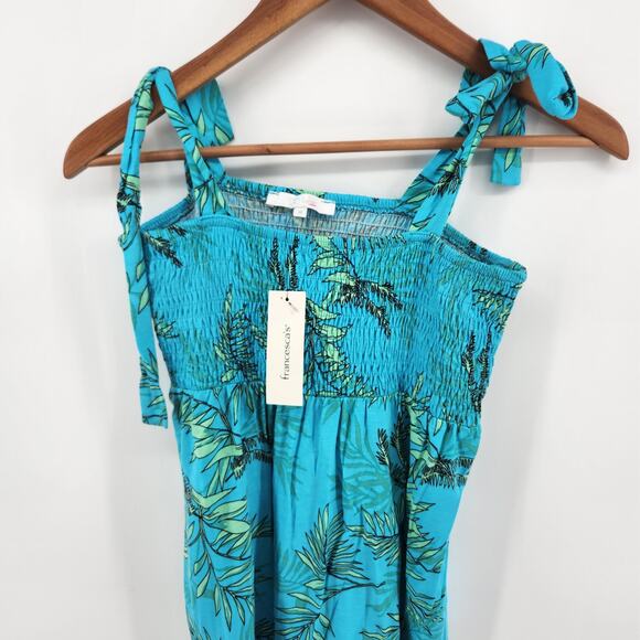 GB Fashion London Women's Size Medium Tie Shoulder Tank Teal New With Tags - Picture 2 of 4